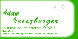 adam veiszberger business card